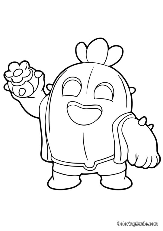 Spike Brawl Stars - Pagina da Colorare