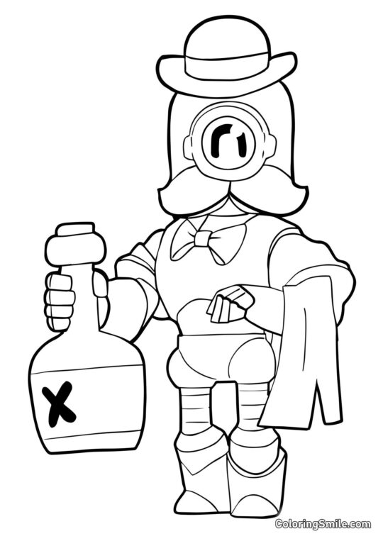 Barley Mago Brawl Stars - Pagina da Colorare