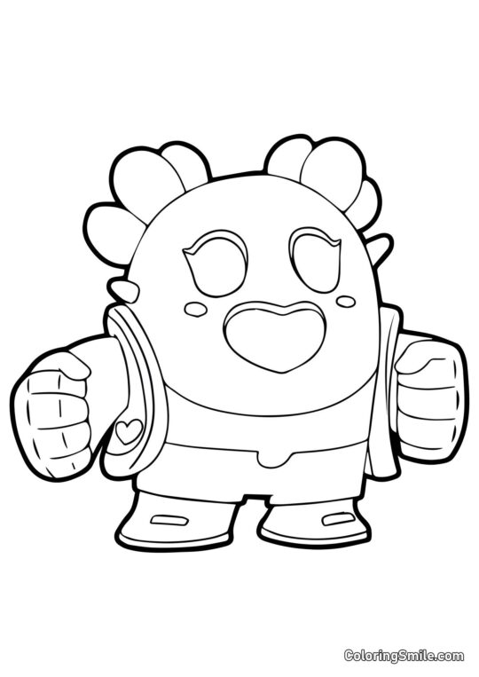 Spike Sakura Brawl Stars - Pagina da Colorare