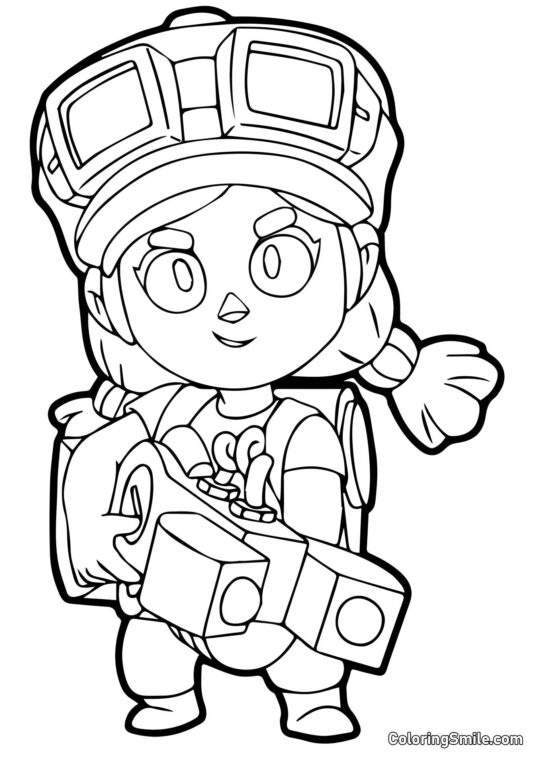 Jessie Brawl Stars - Pagina da Colorare