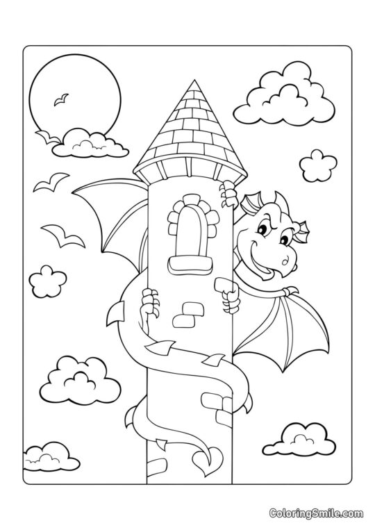 Drago delle Fiabe - Pagina da Colorare