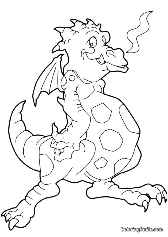 Drago Divertente - Pagina da Colorare
