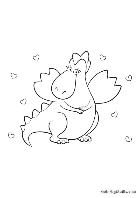 Cute Ragazza Drago - Pagina da Colorare