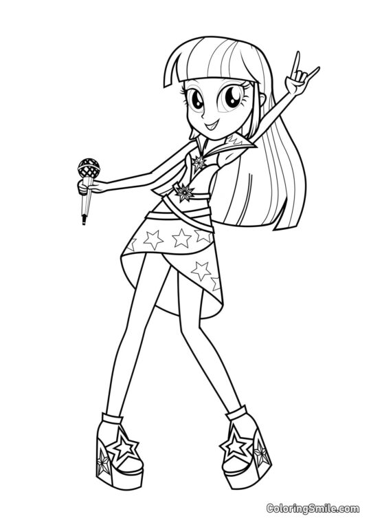Twilight Sparkle da Equestria Twilight Sparkle da Equestria - Pagina da Colorare