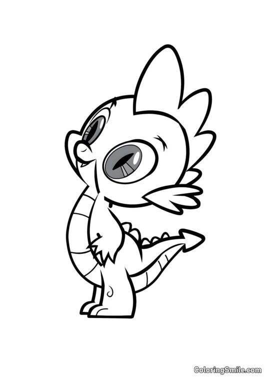 Spike di My Little Pony Spike di My Little Pony - Pagina da Colorare