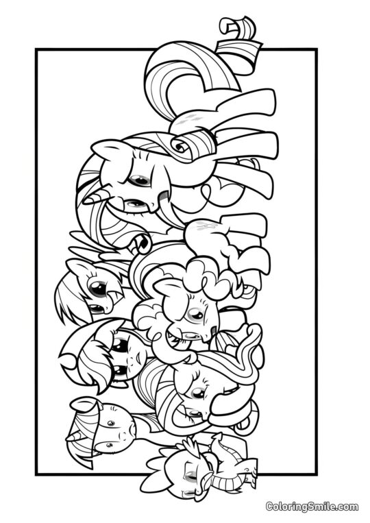 Pony L’amicizia è Magia Pony L’amicizia è Magia - Pagina da Colorare