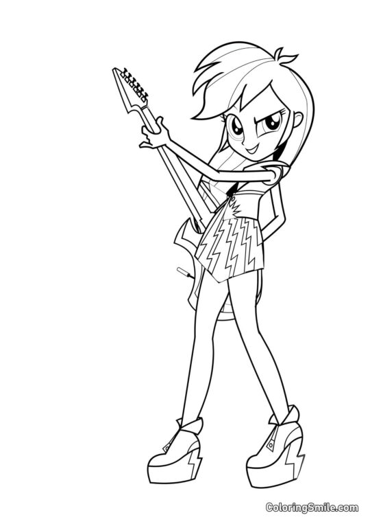 Rainbow Dash da Equestria Rainbow Dash da Equestria - Pagina da Colorare
