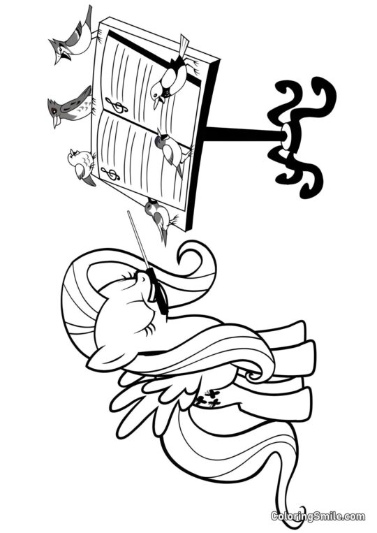 Pony Fluttershy Pony Fluttershy - Pagina da Colorare