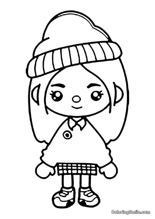 Toca Boca sorellina della bella - Pagina da Colorare