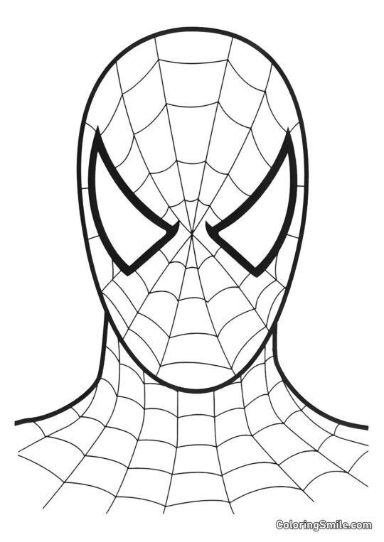 Maschera di Spider-Man Maschera di Spider-Man - Pagina da Colorare