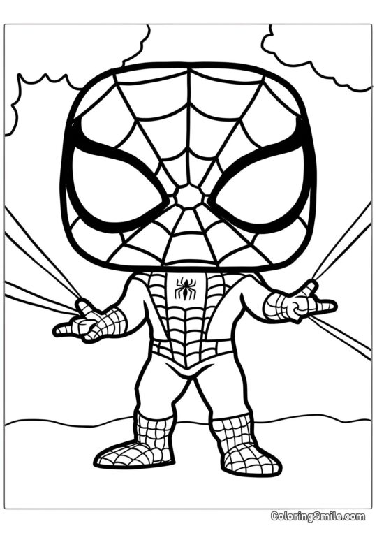 Carino Spider-Man Carino Spider-Man - Pagina da Colorare