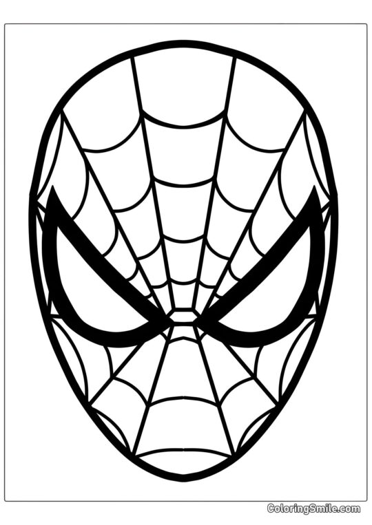 Faccia semplice di Spider-Man Faccia semplice di Spider-Man - Pagina da Colorare
