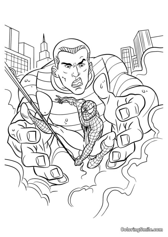 Spider-Man e Sandman Spider-Man e Sandman - Pagina da Colorare