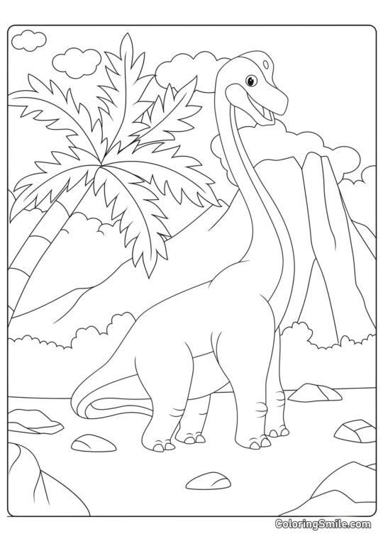 Cartone Brachiosaurus - Pagina da Colorare