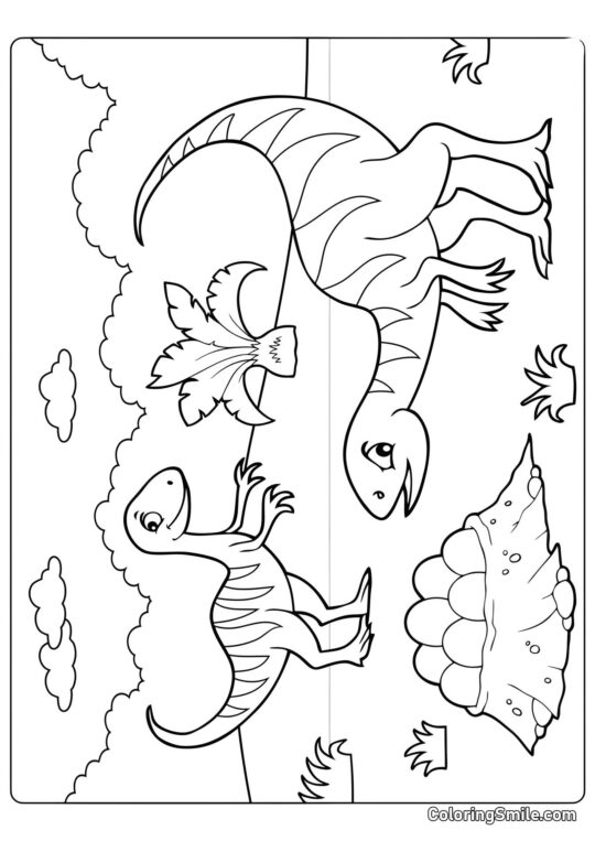 Cartone Theropod - Pagina da Colorare