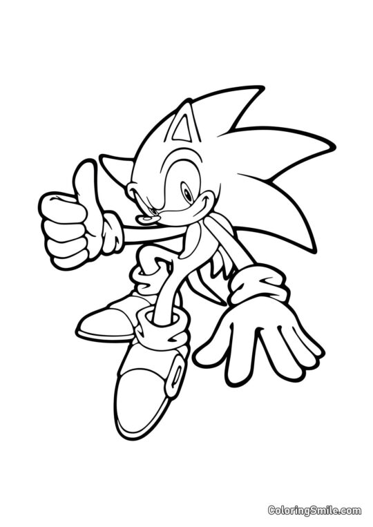 Cool Sonic Cool Sonic - Pagina da Colorare