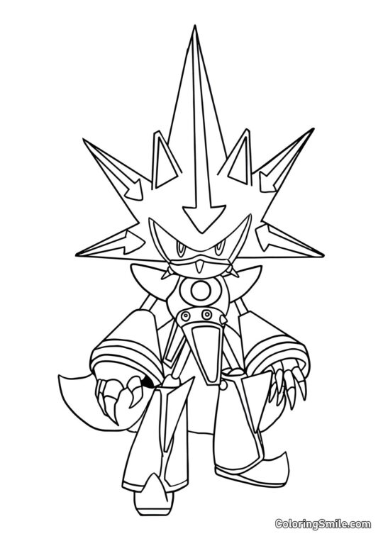 Armatura di Sonic Armatura di Sonic - Pagina da Colorare