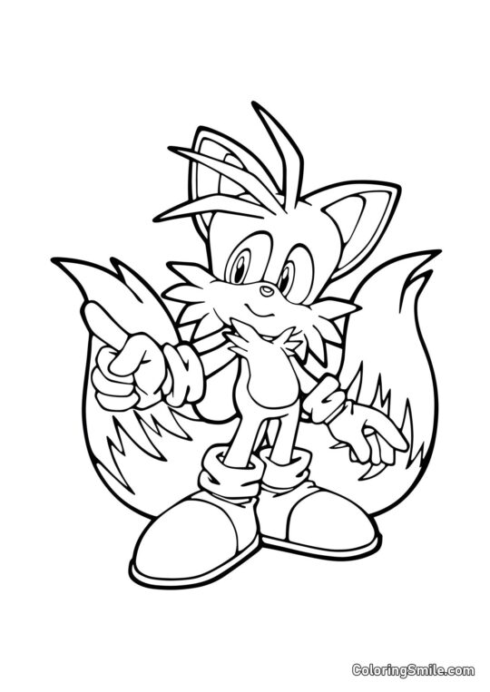 Miles di Sonic Miles di Sonic - Pagina da Colorare