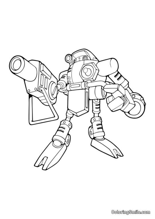 Robot E-102 Gamma di Sonic Robot E-102 Gamma di Sonic - Pagina da Colorare