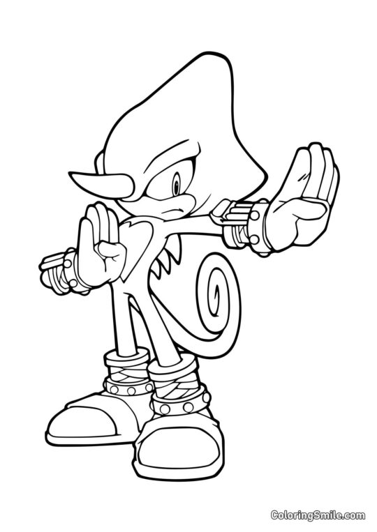 Espio il Camaleonte di Sonic Espio il Camaleonte di Sonic - Pagina da Colorare