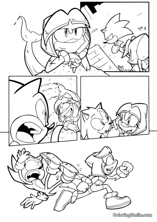 Fumetti di Sonic Fumetti di Sonic - Pagina da Colorare