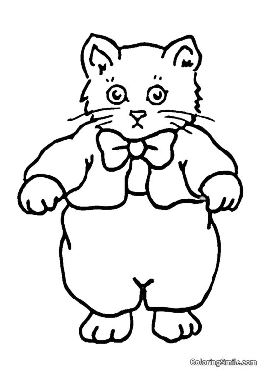 Cucciolo in un Maglione - Pagina da Colorare