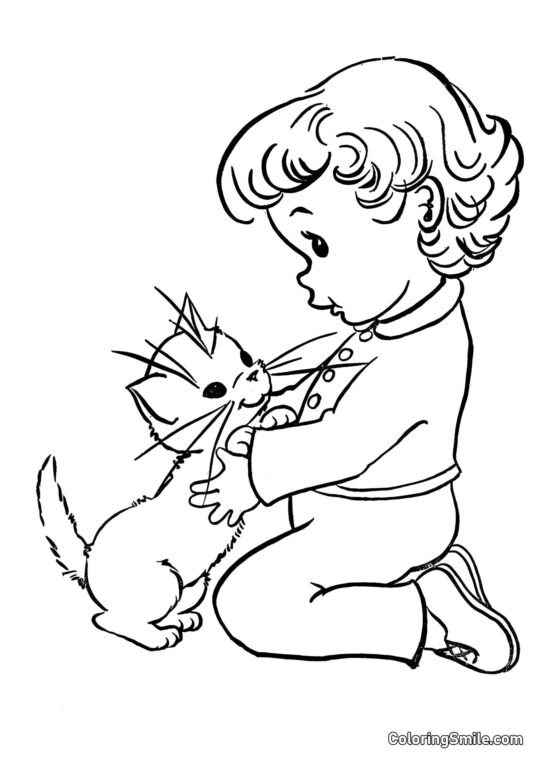 Cucciolo Gentile - Pagina da Colorare