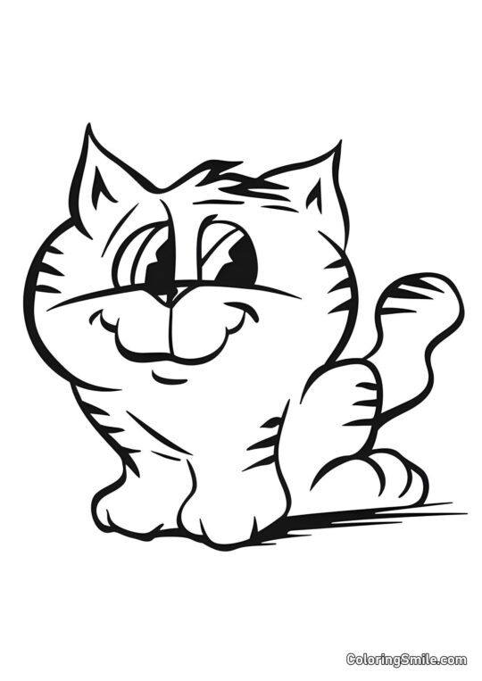 Gatto Allegro - Pagina da Colorare