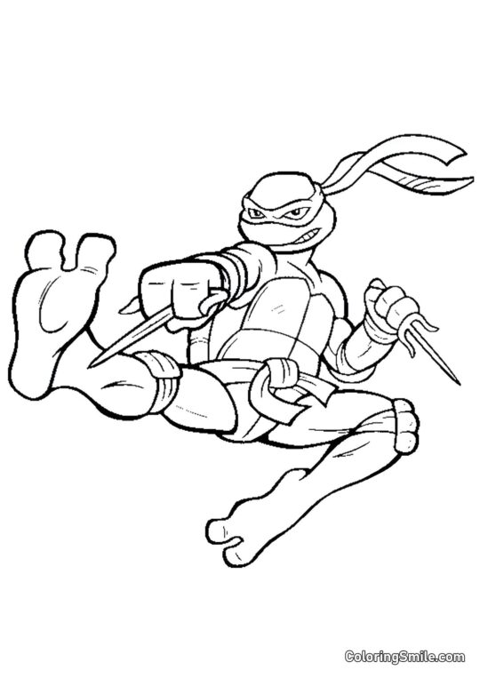 Raffaello Colpisce Raffaello Colpisce - Pagina da Colorare