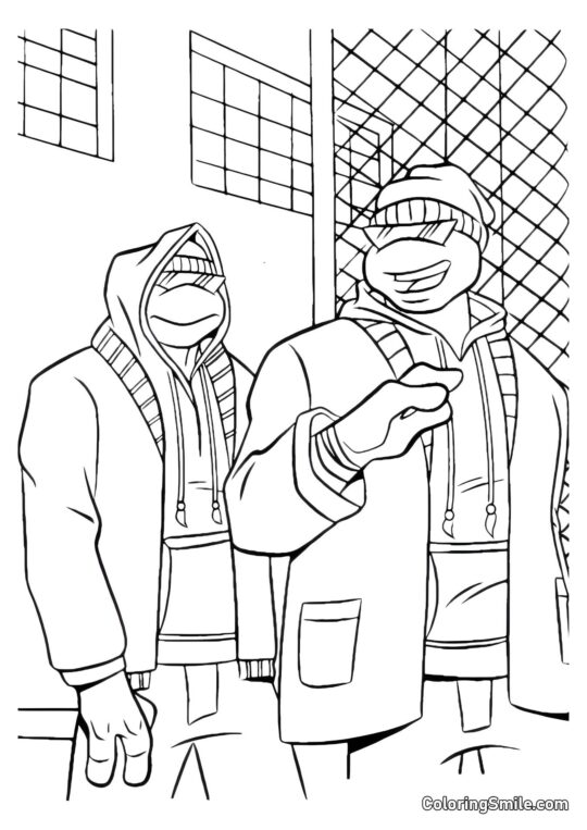 Tartarughe Ninja in Travestimento Tartarughe Ninja in Travestimento - Pagina da Colorare