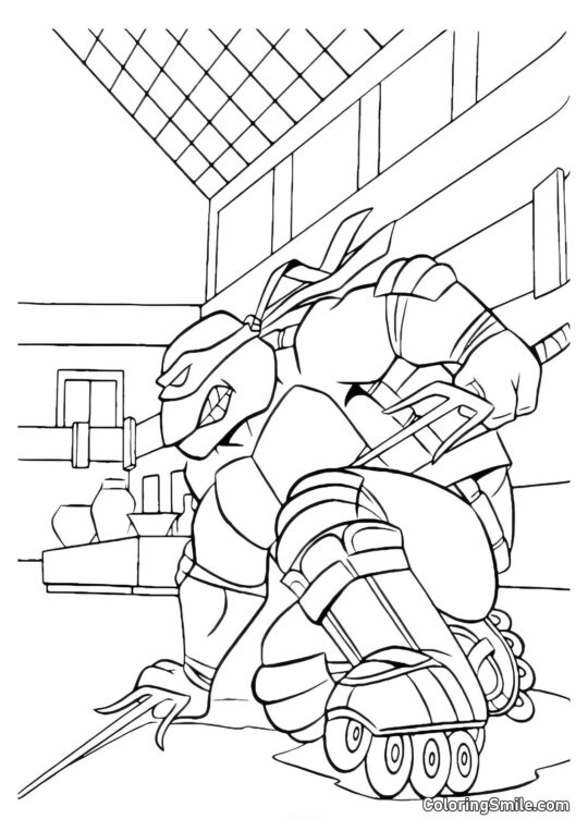 Raffaello sui Roller Raffaello sui Roller - Pagina da Colorare