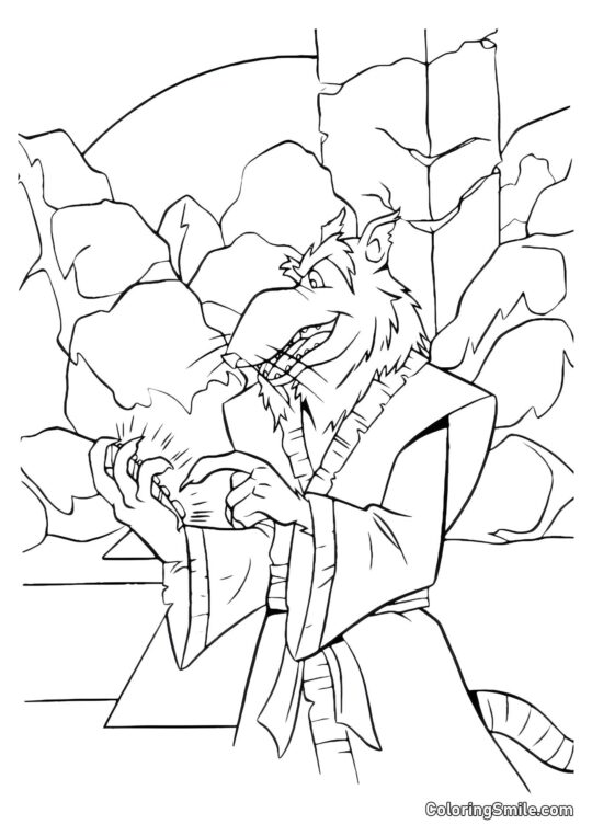 Splinter nei Fognature Splinter nei Fognature - Pagina da Colorare