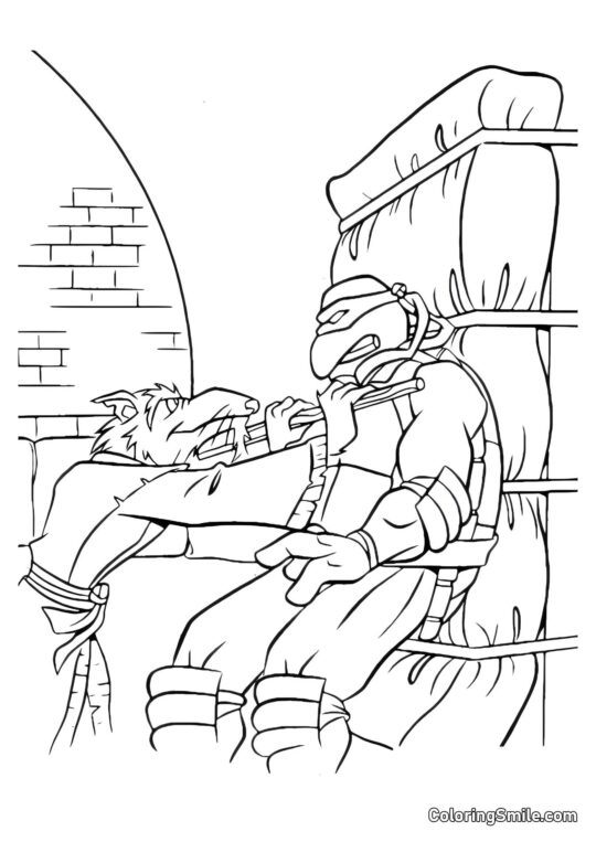 Splinter Insegna una Lezione Splinter Insegna una Lezione - Pagina da Colorare