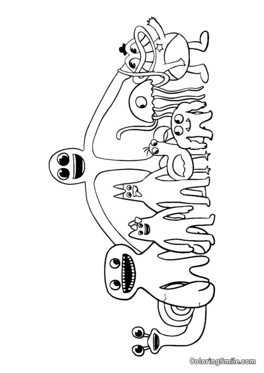 Squadra della scuola materna di Banban - Pagina da Colorare