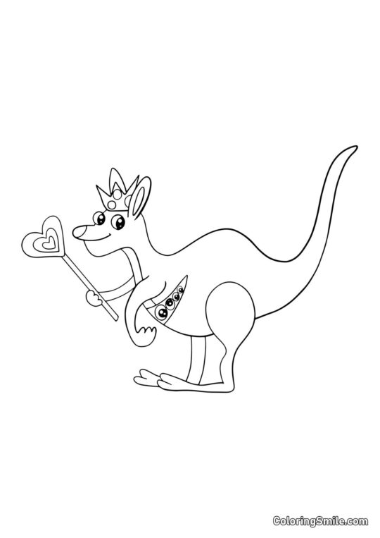 Regina Bouncelia dalla scuola materna di Banban - Pagina da Colorare