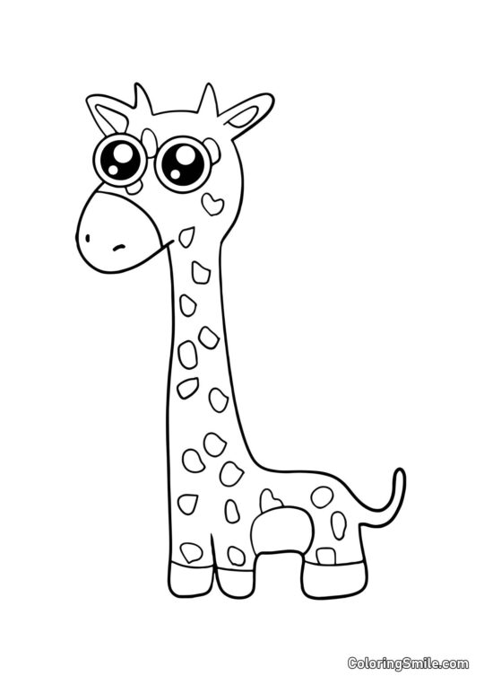 Giraffa Melman dalla scuola materna di Banban - Pagina da Colorare
