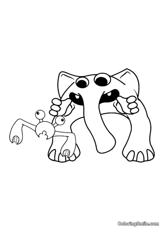 Allenatore Pickles e Crabzilla - Pagina da Colorare