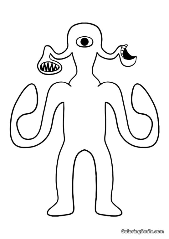 Geyser tossico dalla scuola materna di Banban - Pagina da Colorare