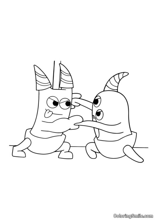 Baby Banban e Nabnab - Pagina da Colorare