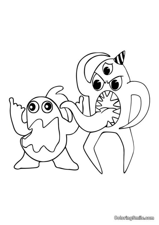 Joel puzzolente e Nabnab - Pagina da Colorare