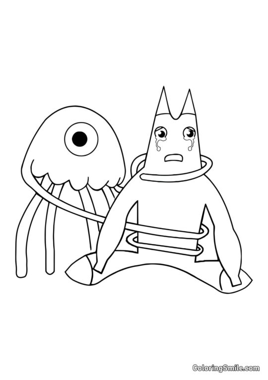 Stinger Flynn e Banban - Pagina da Colorare