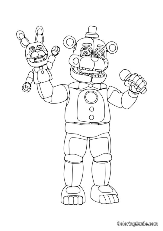 Freddy Fazbear da FNAF Freddy Fazbear da FNAF - Pagina da Colorare
