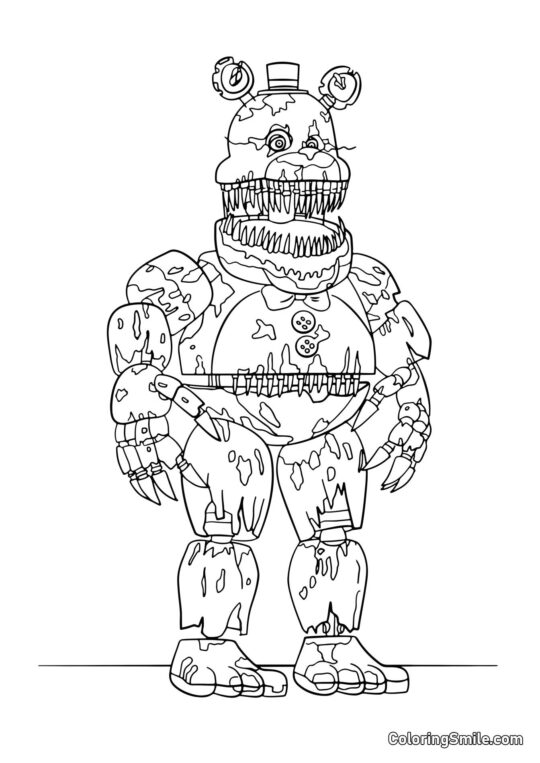 Freddy Fazbear Arrugginito Freddy Fazbear Arrugginito - Pagina da Colorare