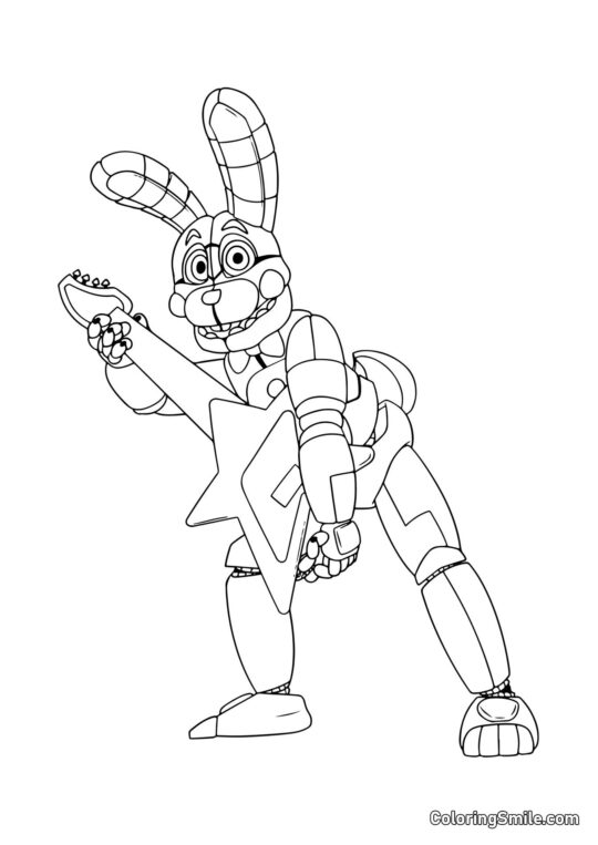 Bonnie con Chitarra Bonnie con Chitarra - Pagina da Colorare