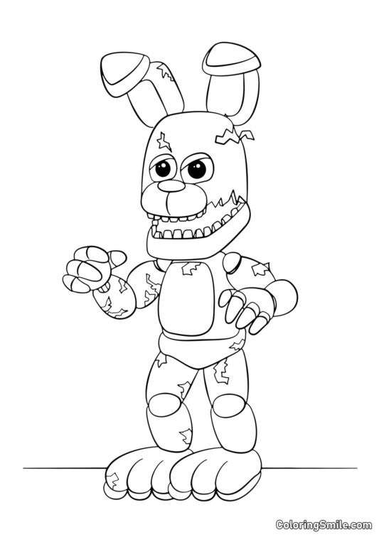 Bonnie Usurato da FNAF Bonnie Usurato da FNAF - Pagina da Colorare