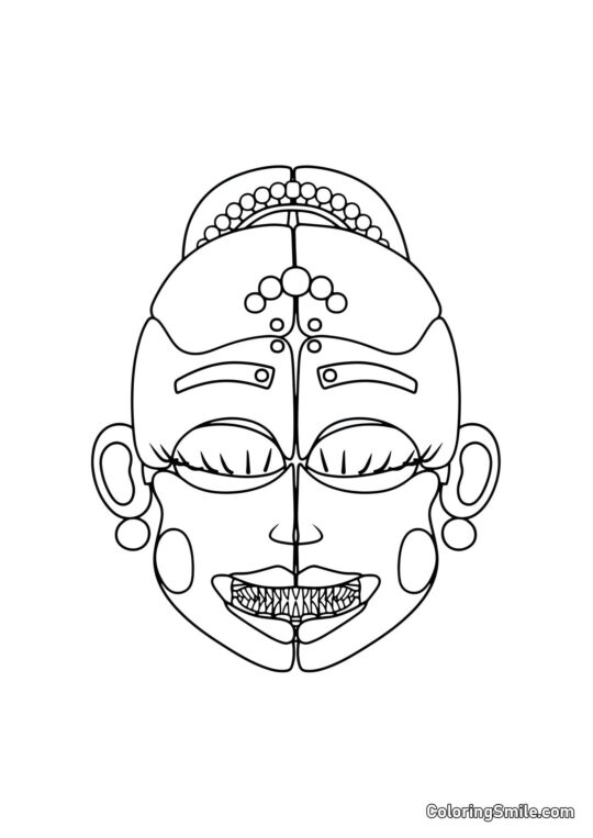 Ritratto di Ballora da FNAF Ritratto di Ballora da FNAF - Pagina da Colorare