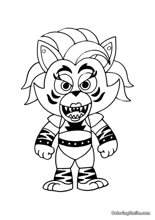 Roxanne Wolf da FNAF 9 Security Breach Roxanne Wolf da FNAF 9 Security Breach - Pagina da Colorare