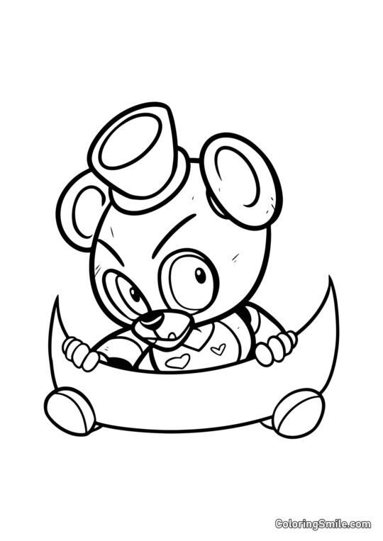 Freddy Fazbear di San Valentino Freddy Fazbear di San Valentino - Pagina da Colorare