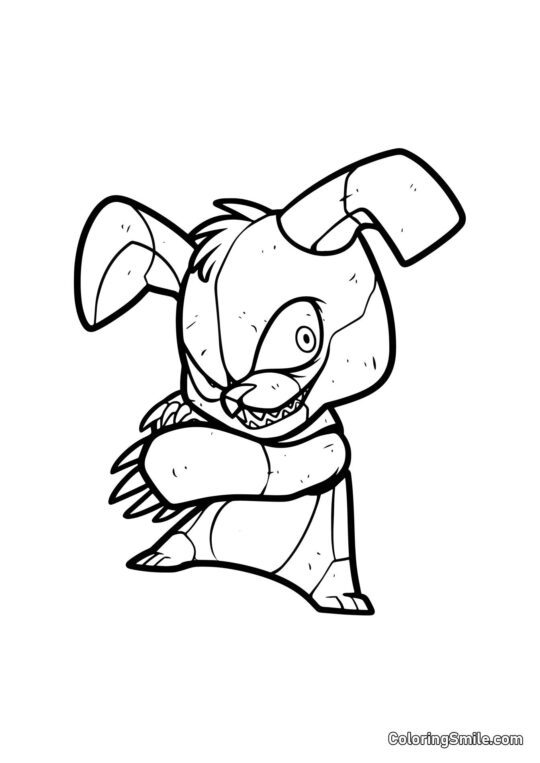 Bonnie Astuto da FNAF Bonnie Astuto da FNAF - Pagina da Colorare