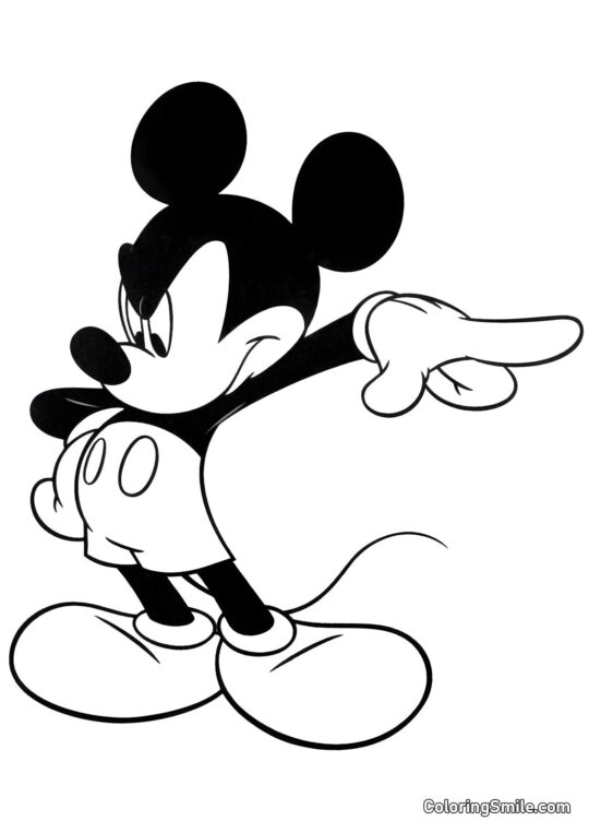 Topolino si è arrabbiato molto Topolino si è arrabbiato molto - Pagina da Colorare